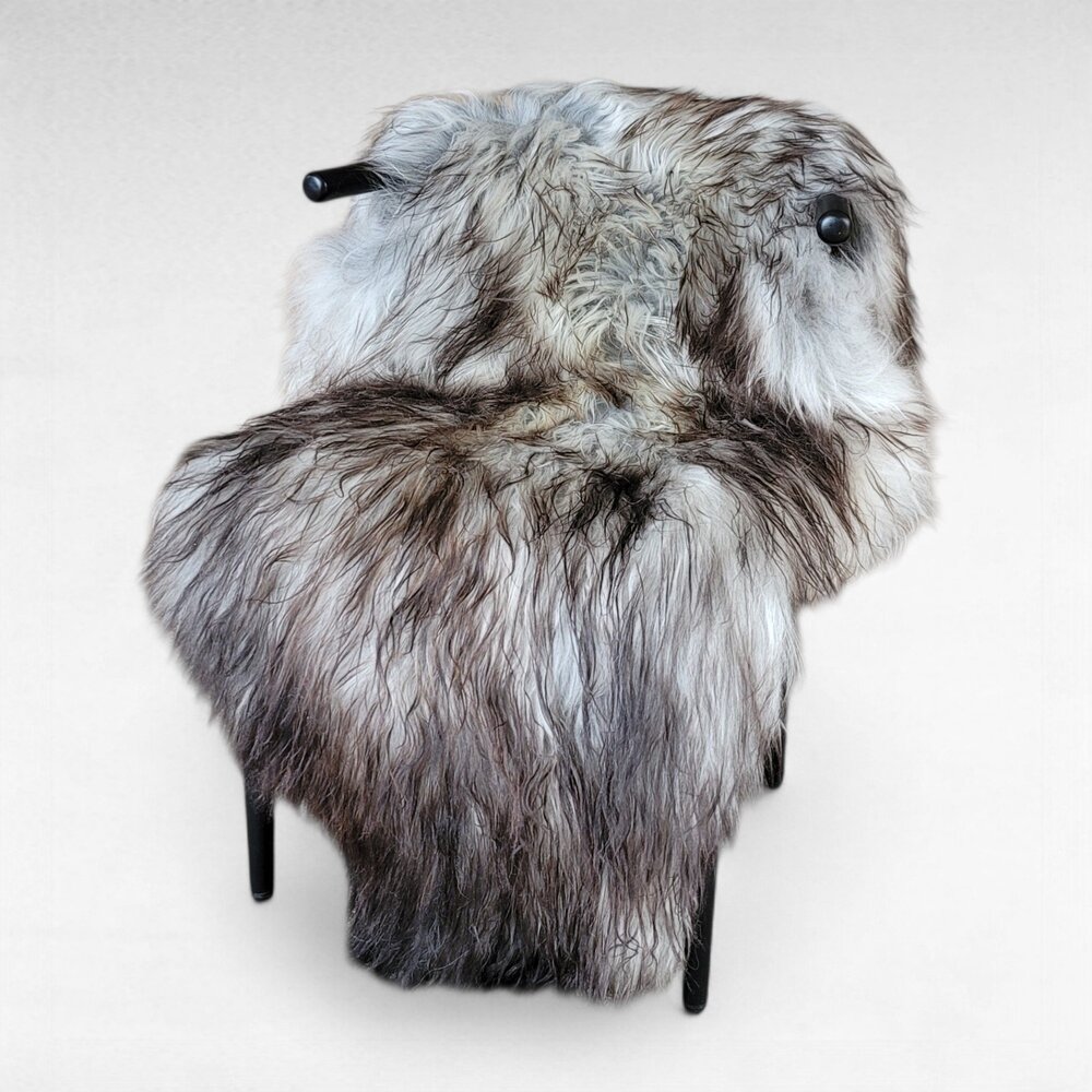Genuine Icelandic Sheepskin Rug XXL Rare Brown Silver Moorit 57" x 36"